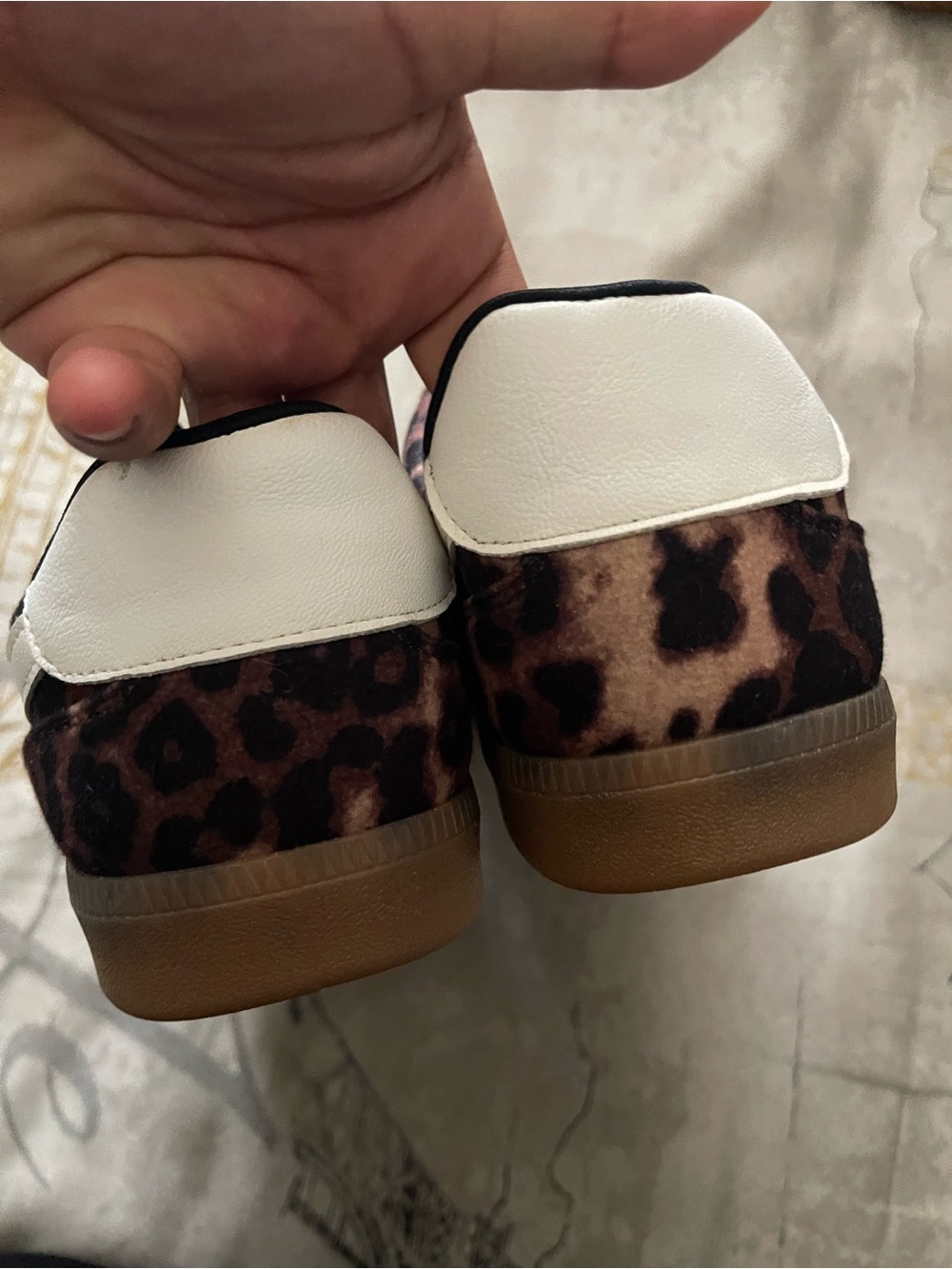 Macy's Leopard-Print Low-Top Sneakers with White Accent - Picture 5 of 6